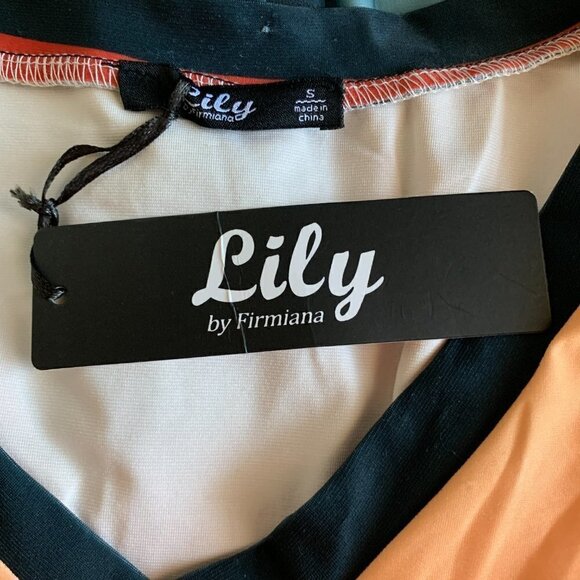 NWT Lily by Firmiana Long Sleeve V-Neck Tunic Top Ombre Color Gradient S #121G - Picture 6 of 8